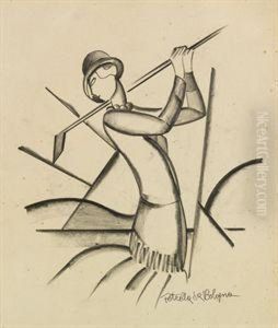 Giocatrice Di Golf by Vittorio Petrella Da Bologna