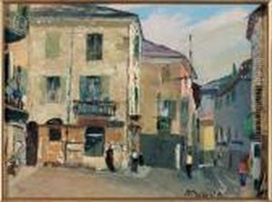 La Piazza Del Paese by Vittorio Petrella Da Bologna