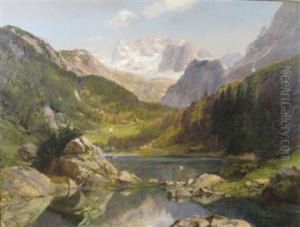 Alpine View With Mountain And Lake