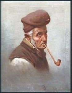 A) Vecchio Pescatore - B) Popolana by Achille Petrocelli