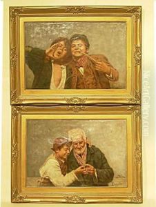 Coppia Di Scugnizzi - Nonno Con Nipote by Arturo Petrocelli