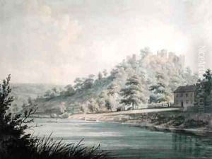 View of Goodrich Castle on the River Wye by Edward Dayes