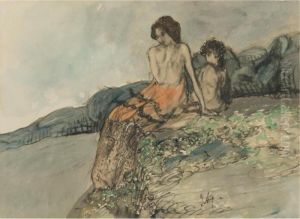 Waiting by Kuzma Sergievitch Petrov-Vodkin