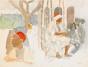 Scene In Algiers by Kuzma Sergievitch Petrov-Vodkin