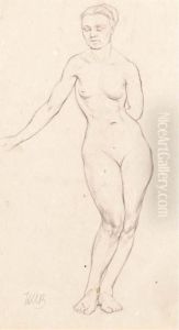 Standing Female Nude by Kuzma Sergievitch Petrov-Vodkin
