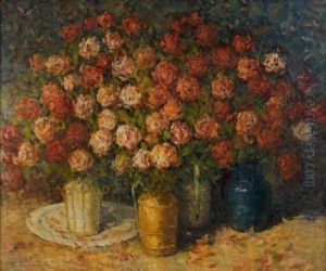 Nature Morte Aux Roses by Piotr Ivanovich Petrovichev