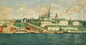 Provincial Russian Town by Piotr Ivanovich Petrovichev