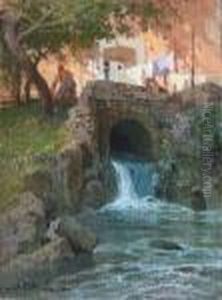 Paesaggio Con Figura by Salvatore Petruolo