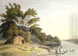 A Korah Hottentot Village on the Left Bank of the Orange River