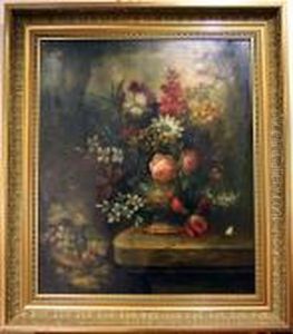 Praktstilleben Med Frukt Och Blommor by Franz Xaver Petter