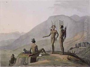 Bush Men Hottentots Armed for an Expedition by Samuel Daniell