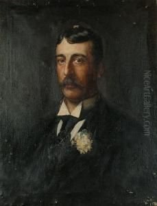Portrait Of A Gentleman, Wearing A Carnation In His Button-hole.