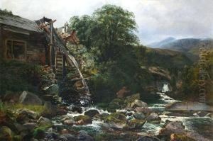 The Old Saw-mill, Dolymelynen, Northwales by Joseph Paul Pettitt