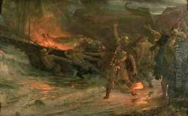 The Funeral of a Viking 2 by Sir Frank Dicksee