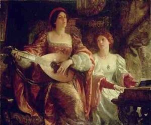 The Duet by Sir Frank Dicksee