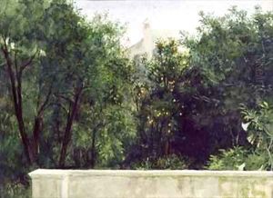 An Italian Garden by Sir Frank Dicksee