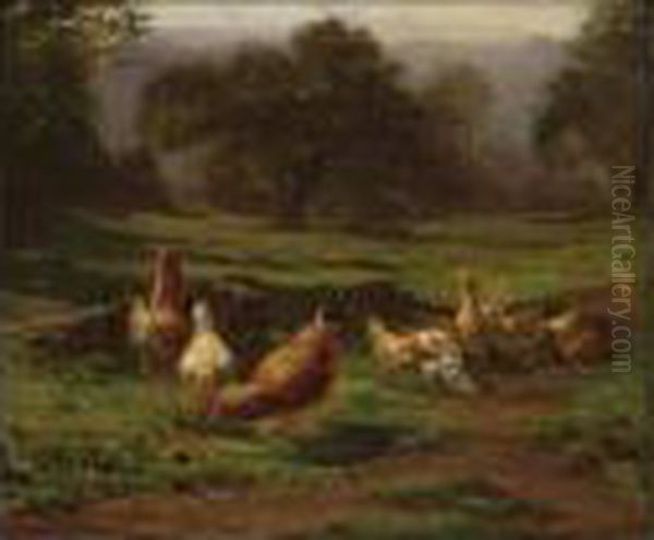 Chickens In A Landscape - view 1