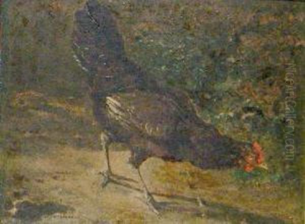 Hen And Study Of Figure In Red: A Double-sided Work - view 1