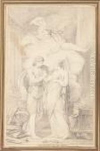 Une Allegorie De L'amour: Un Homme Offrant Un Coeur A Unefemme by Jean-Francois-Pierre Peyron