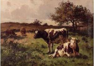 Vaches Au Paturage by Aymar Pezant