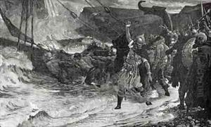 The Funeral of a Viking by Sir Frank Dicksee