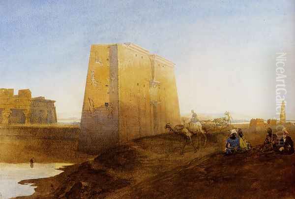 Arabs By The Ruins At Luxor - view 1