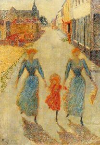 Promenade in Tervueren, Belgium by Leon-Louis Dardenne