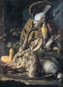 Tete De Brocard, Perdreau Rouge, Grive, Geai. by Maximilian Pfeiler