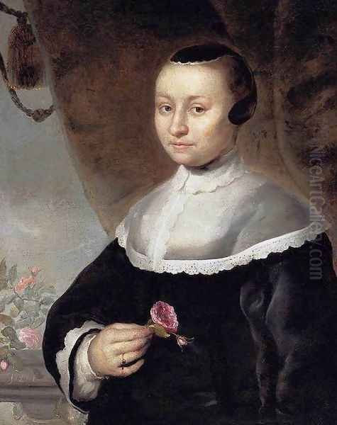 Young Woman with a Rose - view 1