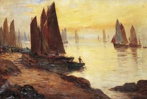 Bateaux De Peche Dans Un Port Breton