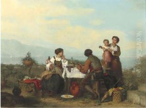A Lazy Afternoon At The Lakeside by Karel Frans Philippeau