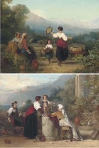 The Young Dancers by Karel Frans Philippeau