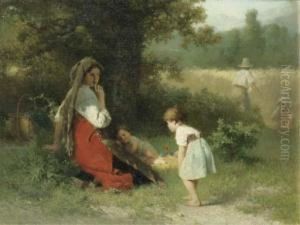 Flowers For The Baby by Karel Frans Philippeau
