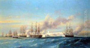 The Attack of Mogador by the French Fleet by Serkis Diranian