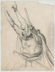 Etude Deguerrier Arabe by Henri Felix Emmanuel Philippoteaux
