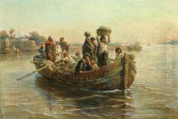 Figures In A Boat On The Nile - view 1