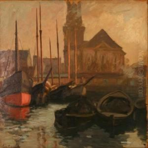 Harbour Scene From Christianshavn, Denmark by Sally Philipsen