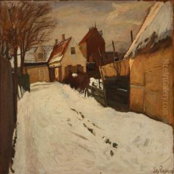 A Danish Street Scene, Winter Time - view 1