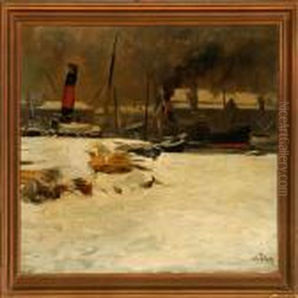 Habour Scenery At Winter Time - view 1