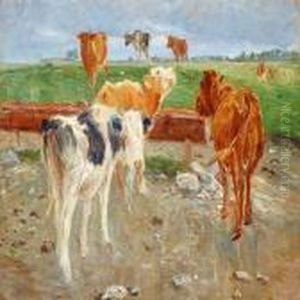 Cows Near The Well At Gammelgaard