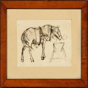 A Cow And A Horse by Theodor Esbern Philipsen