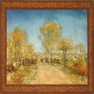 Shepherd Boy Withcows On A Gravel Road
