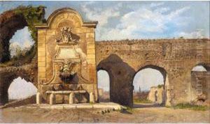 Fountains At Porta Furba by Theodore Esbern Philipsen
