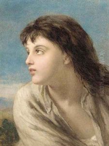 Portrait of a young girl by William Charles Thomas Dobson