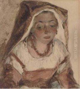 A Young Italian Peasant Girl by John Phillip