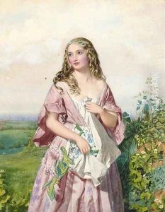 Gathering flowers by William Charles Thomas Dobson