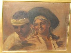 Study Of Two Gypsy Boys by John Phillip