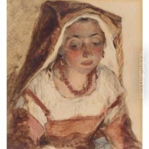Portrait Of A Peasant Girl by John Phillip