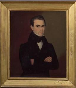 Portrait Of Mr. Bates. by Ammi Phillips