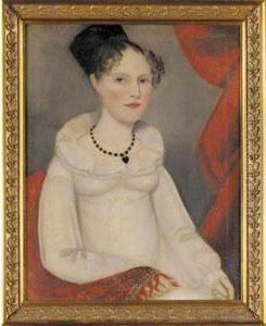 Portrait Of Betsy Brownell Gilbert (march 8, 1796-december 9, 1825) by Ammi Phillips